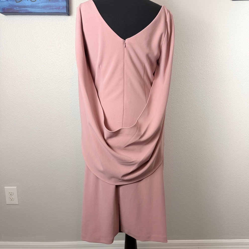 NWT! Draped Women's Rose Colored Dress - Picture 7 of 10